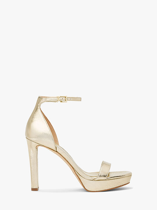 Margot Metallic Faux Leather Platform Sandal