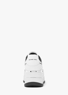 michael kors hayes two tone leather platform sneaker