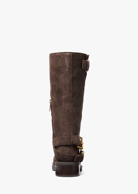 michael kors crosby suede moto boot