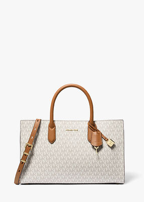 michael kors scarlett medium signature logo satchel