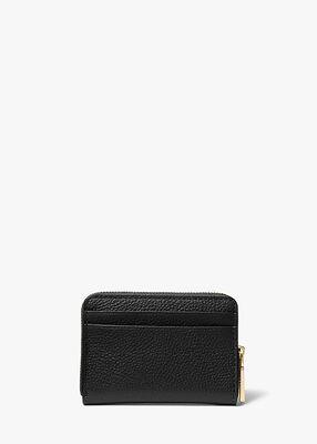 Jet Set Small Pebbled Leather Zip-Around Card Case