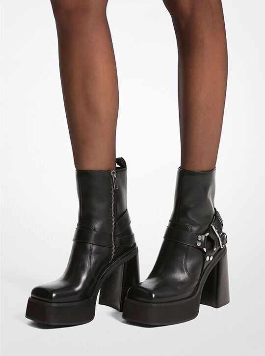 Crosby Leather Platform Moto Boot