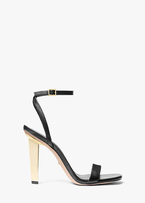 michael kors halle leather sandal