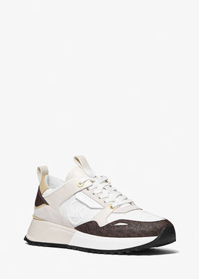 michael kors theo canvas trainer