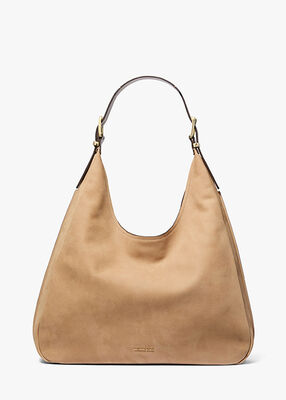 michael kors nolita large suede hobo shoulder bag