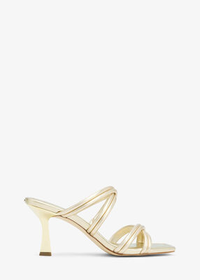 michael kors corrine metallic leather sandal