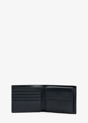 محفظة محفظة كوبر بشعار الماركة مع حقيبة للعملات المعدنية