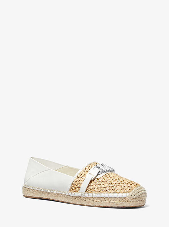 Ember Leather and Straw Espadrille