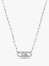 Michael Kors Sterling Silver Pavé Empire Link Pendant Necklace