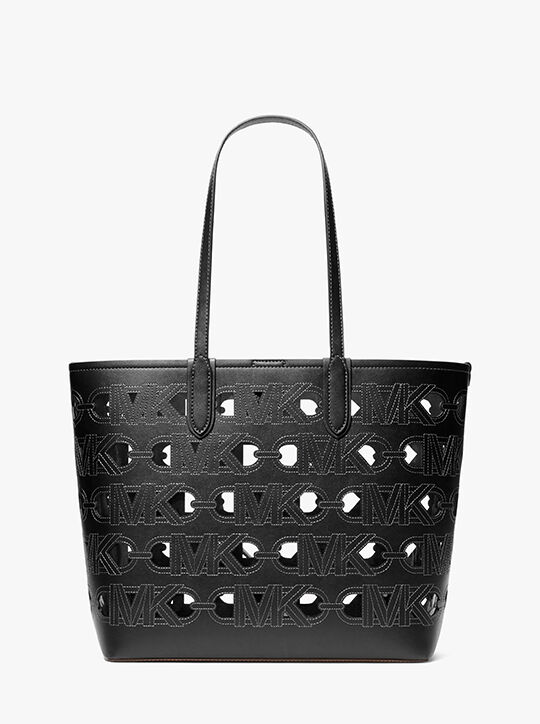 Eliza Large Perforated Empire Logo Tote Bag