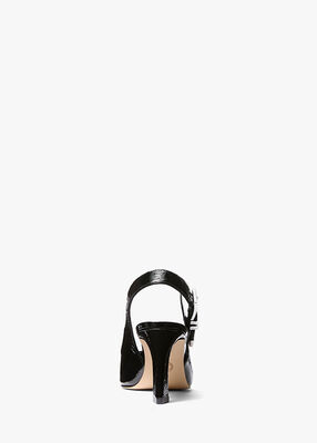 michael kors darrington crackled patent leather slingback pump