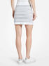 Metallic Stretch Knit Striped Mini Skirt