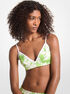 michael kors palm print satin bra top