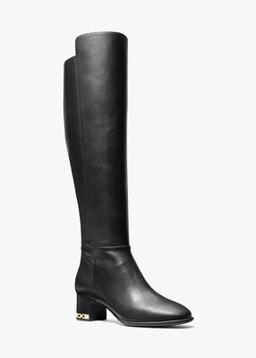 michael kors june flex leather riding boot