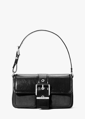 Colby Medium Crackled Leather Shoulder Bag