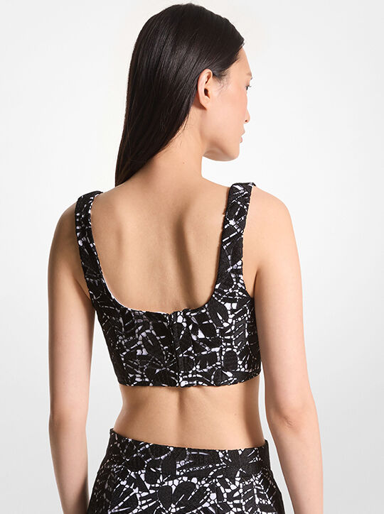 michael kors palm lace bralette top