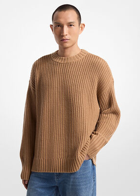 michael kors ribbed wool and cashmere blend sweater