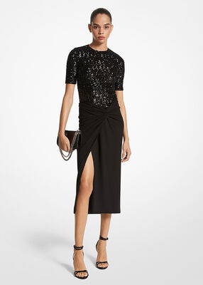 michael kors matte jersey sarong skirt