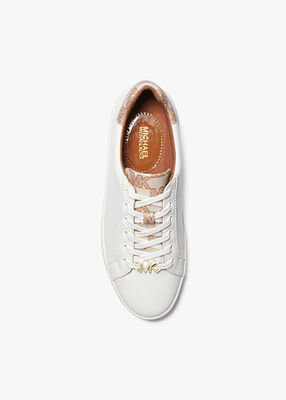 Poppy Faux Leather and Logo Sneaker