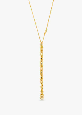 michael kors astor small precious metal plated sterling silver link necklace