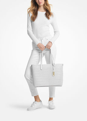 Eliza Extra-Large Woven Leather Tote Bag