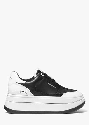 michael kors hayes two tone leather platform sneaker