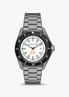 michael kors oversized maritime gunmetal watch