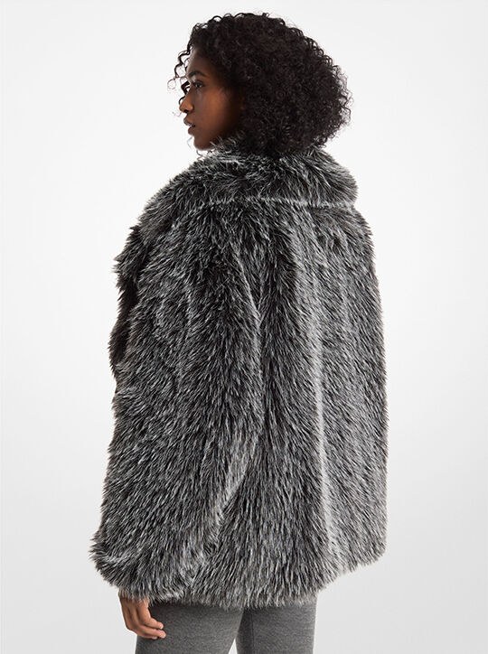 michael kors faux fur peacoat