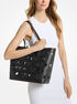 Eliza Large Perforated Empire Logo Tote Bag