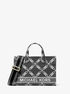 Gigi Small Empire Logo Jacquard Messenger Bag