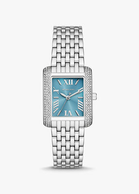 Petite Emery Pavé Silver-Tone Watch