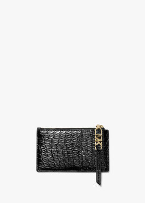 Empire Small Crocodile Embossed Leather Card Case