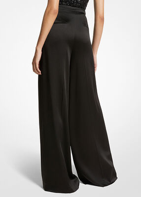 michael kors satin palazzo pants