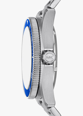 Oversized Maritime Silver-Tone Watch
