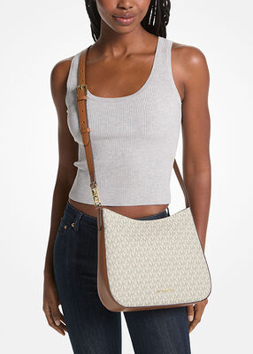 Kensington Large Signature Logo Crossbody Bag