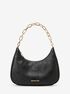 Cora Large Logo Embossed Leather Shoulder Bag