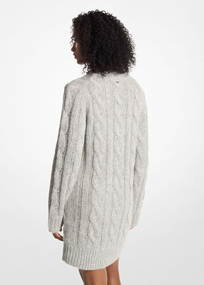 michael kors cable knit alpaca blend sweaterdress