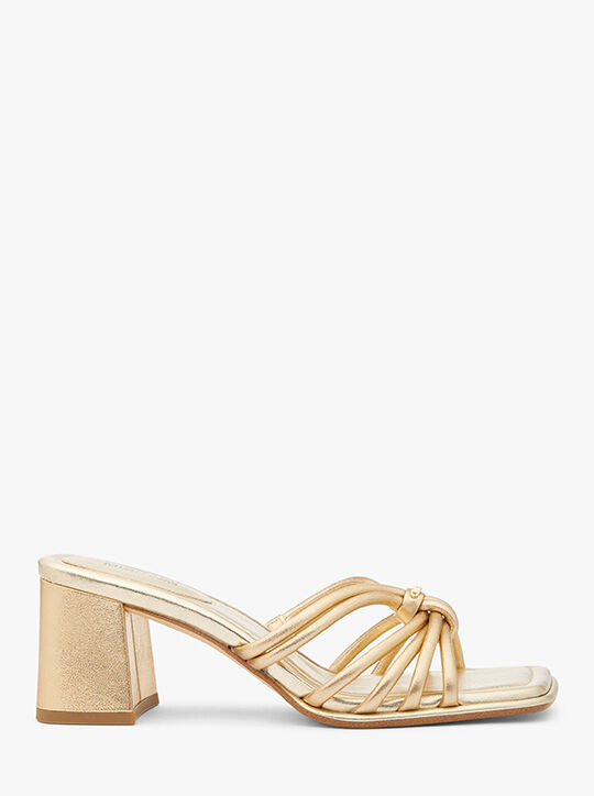 Astra Metallic Leather Mule