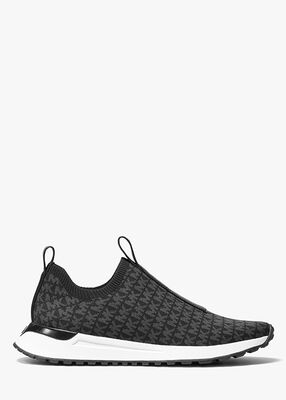 michael kors miles logo jacquard slip on sneaker