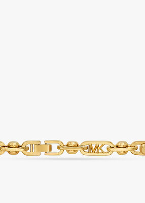 michael kors astor large precious metal plated brass link necklace