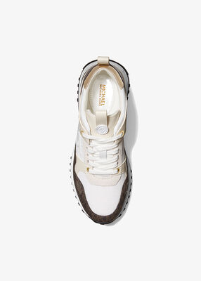 michael kors theo canvas trainer