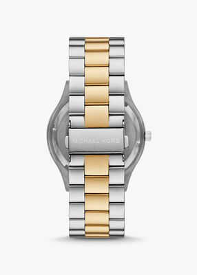 Michael Kors Slim Runway Three-Hand Two-Tone Stainless Steel Watch