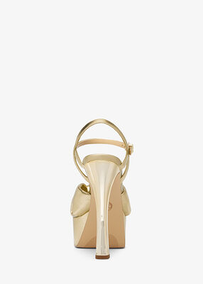 Elena Metallic Leather Platform Sandal