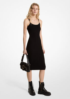 michael kors ribbed stretch knit midi tank dress