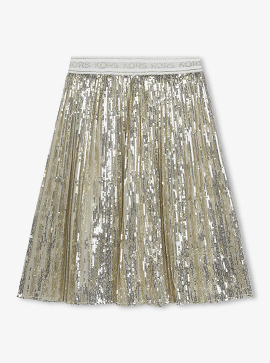 michael kors sequined pleated skirt