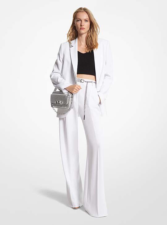 michael kors crepe wide leg pants