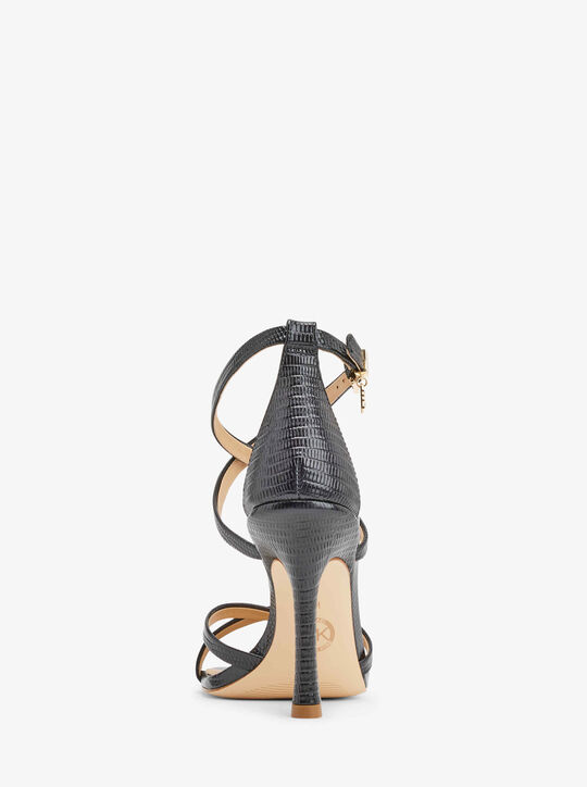 Celia Lizard Embossed Leather Sandal